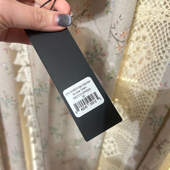 WITH Gaby Strap Back Zipper Sports Bra Turmeric Yellow NWT Medium - Picture 3 of 7